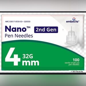 Nano Green and White Pen Needles